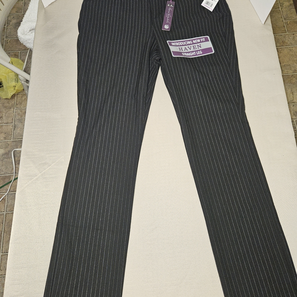 Gloria Vanderbilt Black Pinstripe Dress Pants